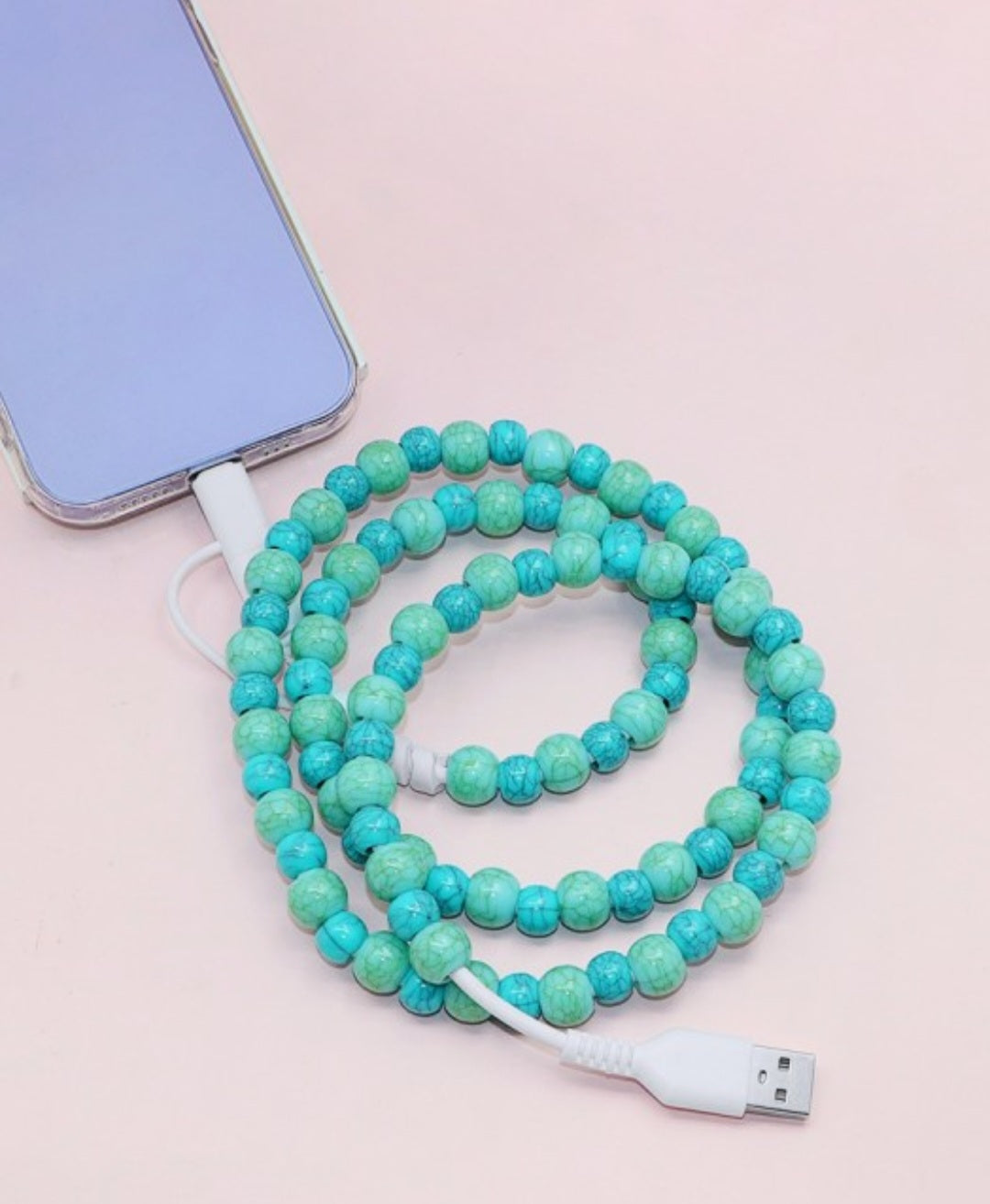 Beaded Dual USB Fast Charging Cable